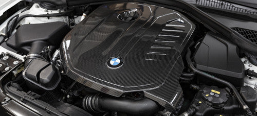 Eventuri B58 Carbon Fibre/Fiber Engine Cover Shroud for BMW F-Series M140i M240i M340i - 1 Series F20 F21, 2 Series F22 F23, 3 Series F30 F31 | Engine Bay Top Cover Under-Bonnet/Underhood OEM+ Direct Replacement