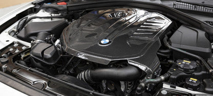 Eventuri B58 Carbon Fibre/Fiber Engine Cover Shroud for BMW F-Series M140i M240i M340i - 1 Series F20 F21, 2 Series F22 F23, 3 Series F30 F31 | Engine Bay Top Cover Under-Bonnet/Underhood OEM+ Direct Replacement