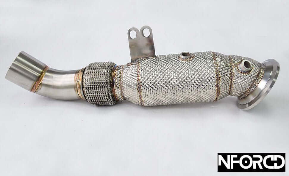 Osprey Performance BMW B58 200 Cell 200cpsi Sports Cat Catted Downpipe Front Pipe for M140i M240i 340i F20 F22 F30 - Stainless Steel High-Flow Turbo Outlet Exhaust Upgrade