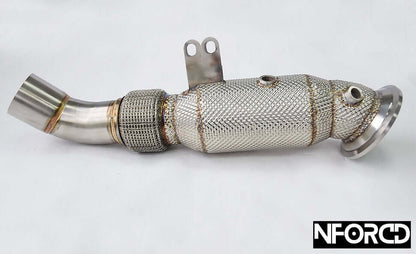 Osprey Performance BMW B58 200 Cell 200cpsi Sports Cat Catted Downpipe Front Pipe for M140i M240i 340i F20 F22 F30 - Stainless Steel High-Flow Turbo Outlet Exhaust Upgrade