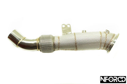 Osprey Performance BMW B58 Decat/Catless Downpipe (Cat Delete) with OEM-Style Heat Shield - Stainless