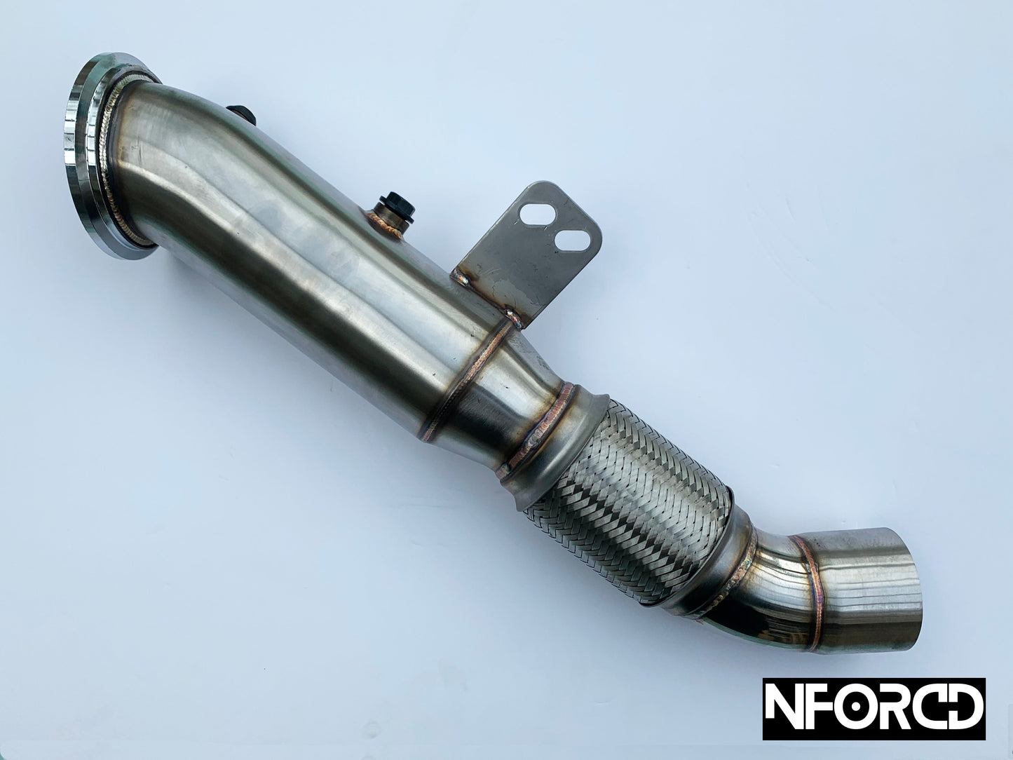 Nforcd BMW B58 4-Inch Decat Downpipe  Catless Stainless Steel Performance Exhaust Upgrade for M140i/M240i/340i/440i  Stage 2 Ready