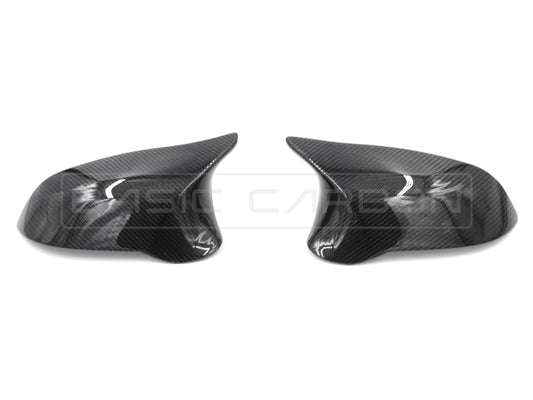 Basic Carbon Pre-Preg Dry Carbon Fibre Complete Mirror Units (Pair) for BMW 1/2/3/4 Series F20 F21 F22 F23 F30 F31 F34 F35 F32 F33 F36 F87 M2 & i3 i01 â€“ OEM Fit, Gloss Finish â€“ No Camera Holes