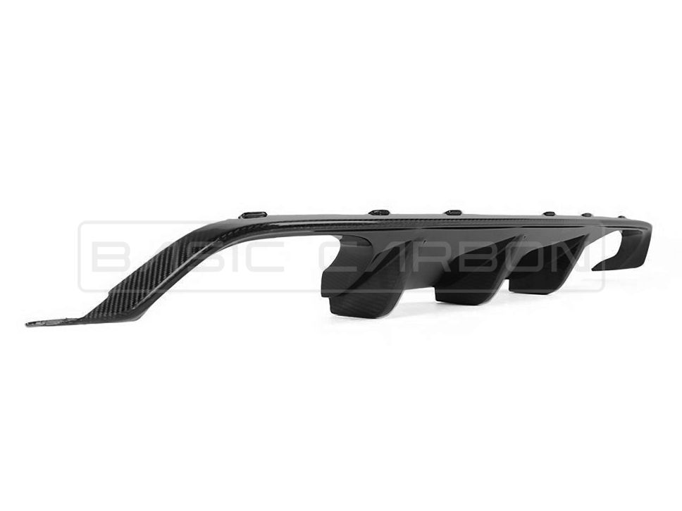 Basic Carbon BMW M3 M4 F80 F82 F83 Carbon Fibre Rear Diffuser | OEM-Style, Quad Exhaust Cutouts (2013â€“2018)