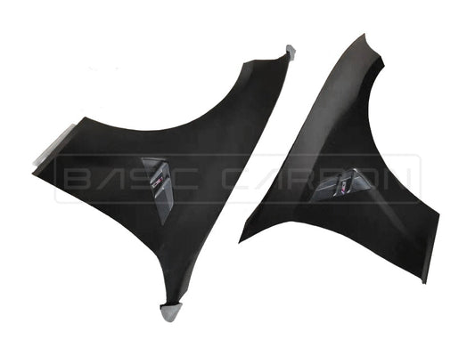 BMW 3 Series G20 G21 Front Fender/Wing Panels Pair (LH RH) - OEM Style Unpainted Metal Direct Replacement - Front Quarter/Mudguard Arch Side Panels - Fits 320i 325i 330e M340i Sedan/Saloon & Touring/Estate - Basic Carbon BC99974