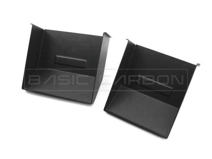 Basic Carbon BMW 1 Series E81 E82 E87 E88 Cold Air Intake Scoop Ram Air Duct Snorkel - Aluminium Black Powder-Coated - Front Kidney Grille Air Feed Plate - OEM Airbox Bolt-On - N43 N47 - Fits 116i 118i 118d 120i 120d 123d