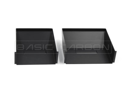 Basic Carbon BMW 1 Series E81 E82 E87 E88 Cold Air Intake Scoop Ram Air Duct Snorkel - Aluminium Black Powder-Coated - Front Kidney Grille Air Feed Plate - OEM Airbox Bolt-On - N43 N47 - Fits 116i 118i 118d 120i 120d 123d