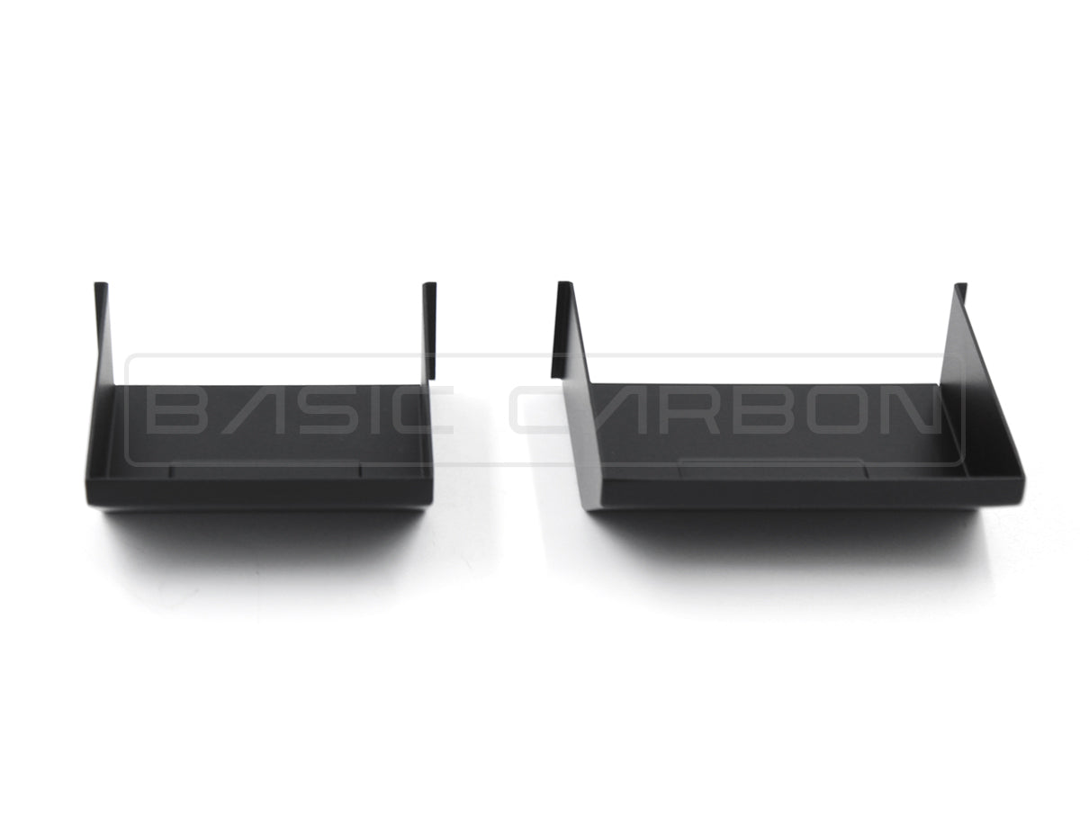 Basic Carbon BMW 1 Series E81 E82 E87 E88 Cold Air Intake Scoop Ram Air Duct Snorkel - Aluminium Black Powder-Coated - Front Kidney Grille Air Feed Plate - OEM Airbox Bolt-On - N43 N47 - Fits 116i 118i 118d 120i 120d 123d