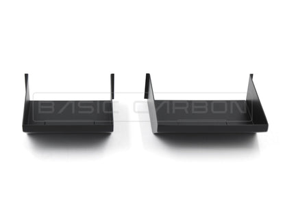 Basic Carbon BMW 1 Series E81 E82 E87 E88 Cold Air Intake Scoop Ram Air Duct Snorkel - Aluminium Black Powder-Coated - Front Kidney Grille Air Feed Plate - OEM Airbox Bolt-On - N43 N47 - Fits 116i 118i 118d 120i 120d 123d