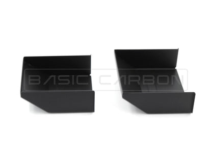 Basic Carbon BMW 1 Series E81 E82 E87 E88 Cold Air Intake Scoop Ram Air Duct Snorkel - Aluminium Black Powder-Coated - Front Kidney Grille Air Feed Plate - OEM Airbox Bolt-On - N43 N47 - Fits 116i 118i 118d 120i 120d 123d