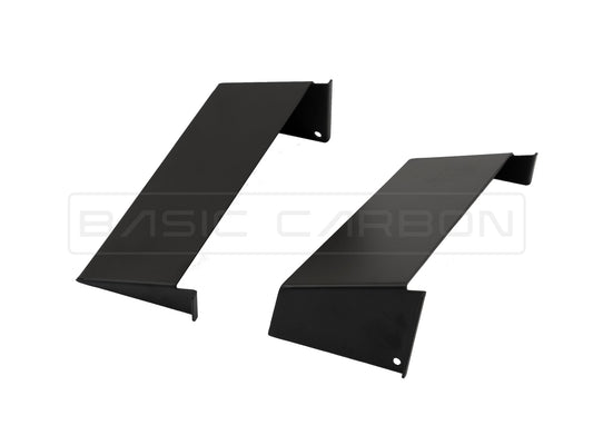 Basic Carbon BMW 1 Series E8x N52/N54 Aluminium Front Kidney Grille Air Intake Scoop - E81 E82 E87 E88 - 125i 128i 130i 135i - Black Powder-Coated Cold Air Scoop - BC99991