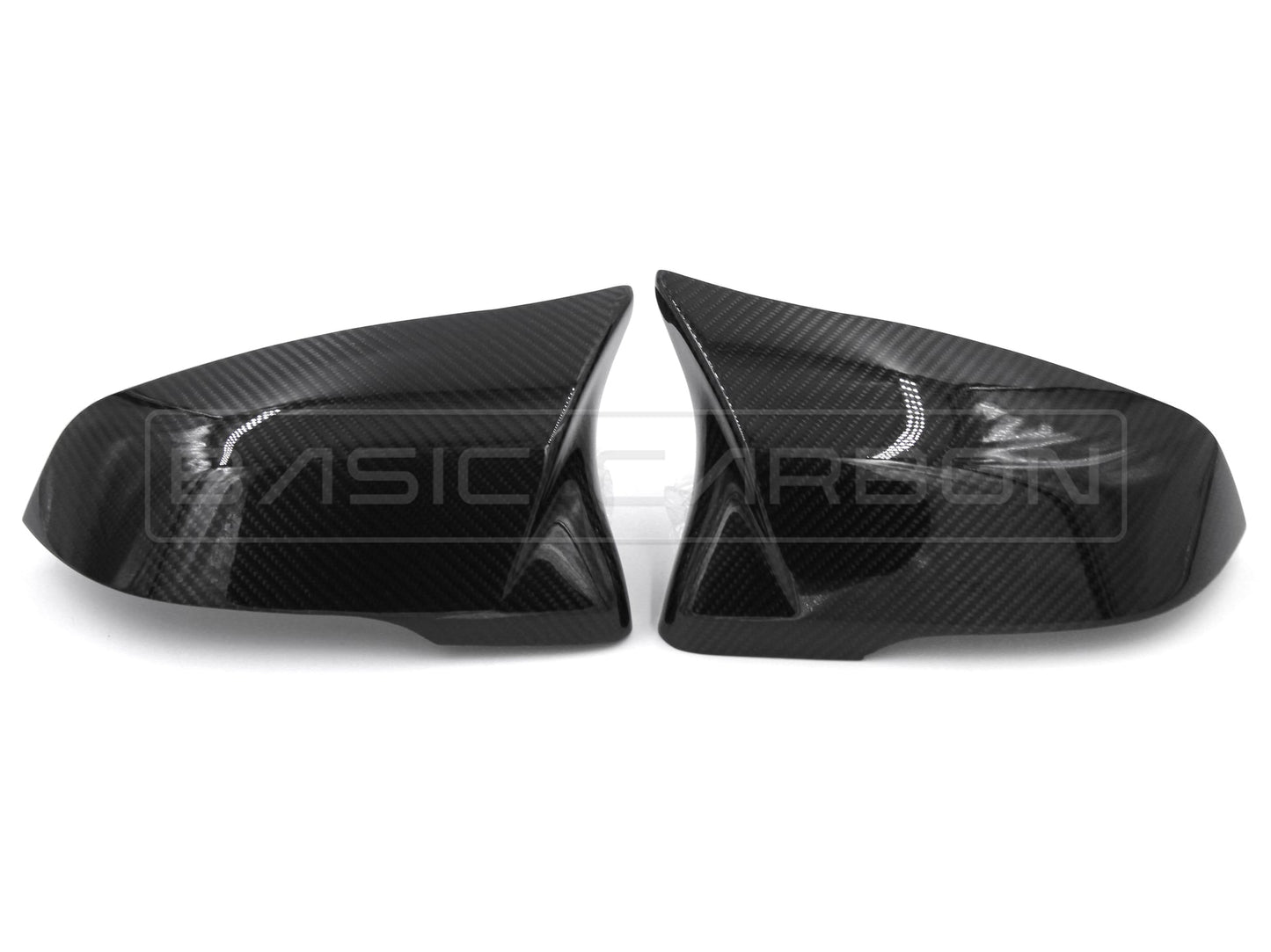 Basic Carbon M Style Mirror Covers for BMW F40 1 Series (M135iX), F44/F46 2 Series, Z4 G29, X1 F48/F49, X2 F39 & Toyota Supra A90 | Real Carbon Fibre or Gloss Black | Direct OEM Replacement Caps
