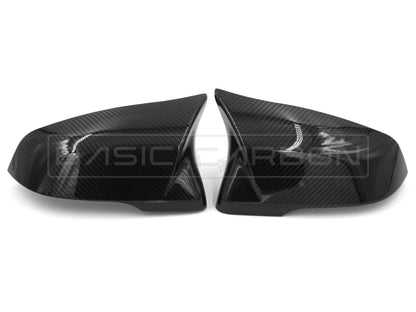 Basic Carbon M Style Mirror Covers for BMW F40 1 Series (M135iX), F44/F46 2 Series, Z4 G29, X1 F48/F49, X2 F39 & Toyota Supra A90 | Real Carbon Fibre or Gloss Black | Direct OEM Replacement Caps
