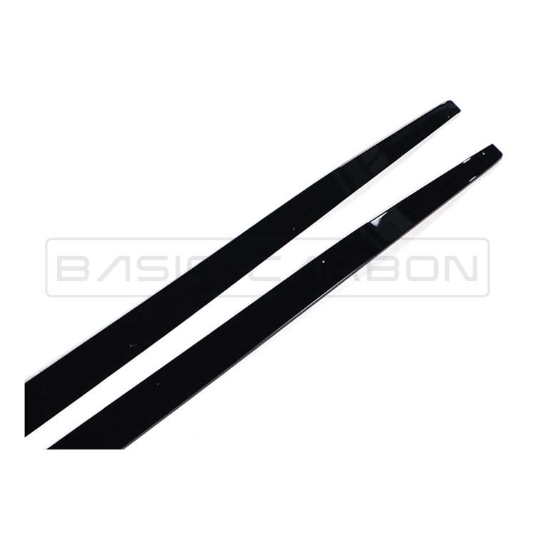 Basic Carbon BMW 1 Series F20/F21 Gloss Black Performance Side Skirt Extensions (2015-2019) Fits M135i & M140i - Part BC99890