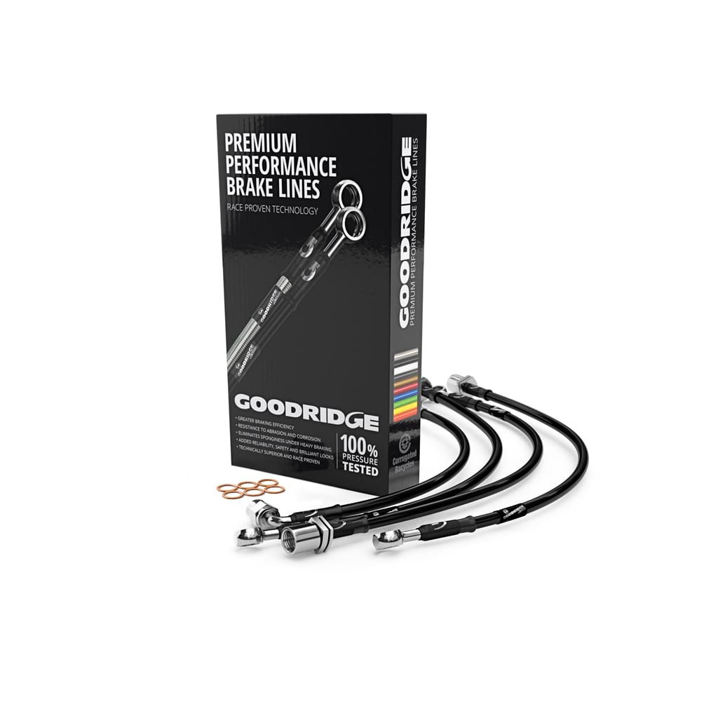 Goodridge SBW0502-4 Braided Brake Lines Kit for BMW M5 F10 & M6 F06/F12/F13 - 4-Line Stainless Steel Braided PTFE Hoses