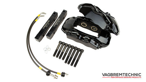 Vagbremtechnic Front Caliper Upgrade Kit with 4 Piston Brembo Calipers - M3 E46