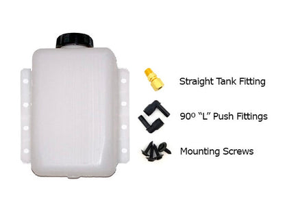 Burger Motorsports BMS BMW Universal Water-Methanol Injection Tank/Reservoir (WMI Meth Tank) - Trunk/Boot-Mount, 1 & 2 Gallon, Clear or Black, Low-Profile - Fits BMW F-Series F10 F20 F30 F32 F80 F82 - Alcohol Injection/Charge Cooling Fluid Tank