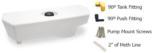 BMS Burger Motorsports 3 Gallon (11L) Water/Methanol Injection Stealth Tank for BMW F30 F32 F80 F82 - Hidden Boot/Trunk Floor WMI Reservoir, Spare Wheel Well Fluid Cell, DDP 5800 Compatible - BMS-F30-3GMST