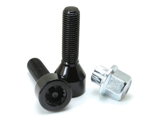 Burger Motorsports BMS Locking Wheel/Lug Bolts for Spacers - BMW F-Series/F-Chassis & MINI Cooper Anti-Theft Security, Extended Thread, OEM Style, Key Included (Pair) - 14x1.25 or 12x1.5 Alloy Wheel Lock Kit