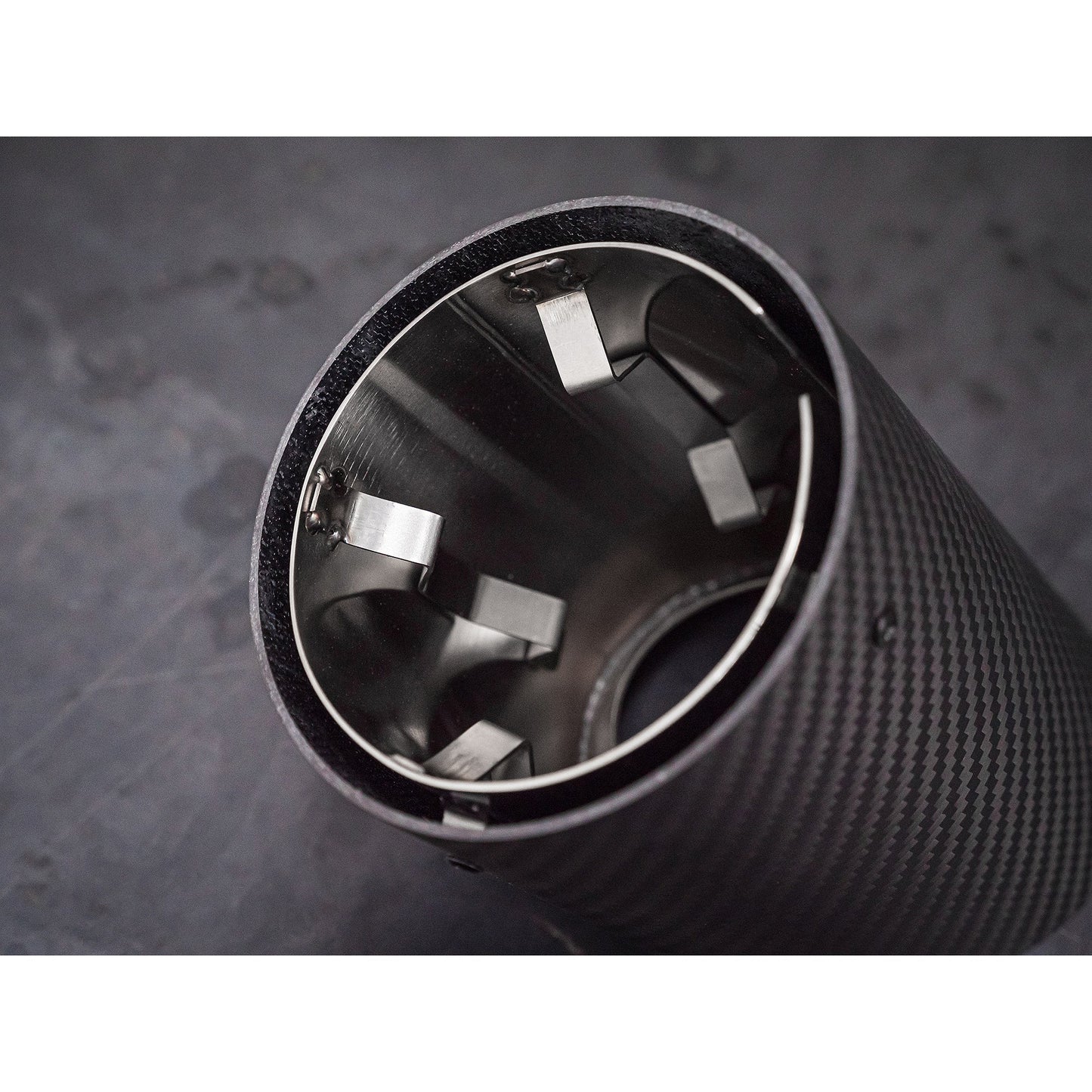 Carbon Fibre 4" (101.6mm) Exhaust Tailpipe Tips Finishers - M Performance Style Slip-On Pair for BMW G42 2 Series, G20/G21 3 Series, G22/G23 4 Series (B47 B48) - OEM Fit Replacement for 18308485758