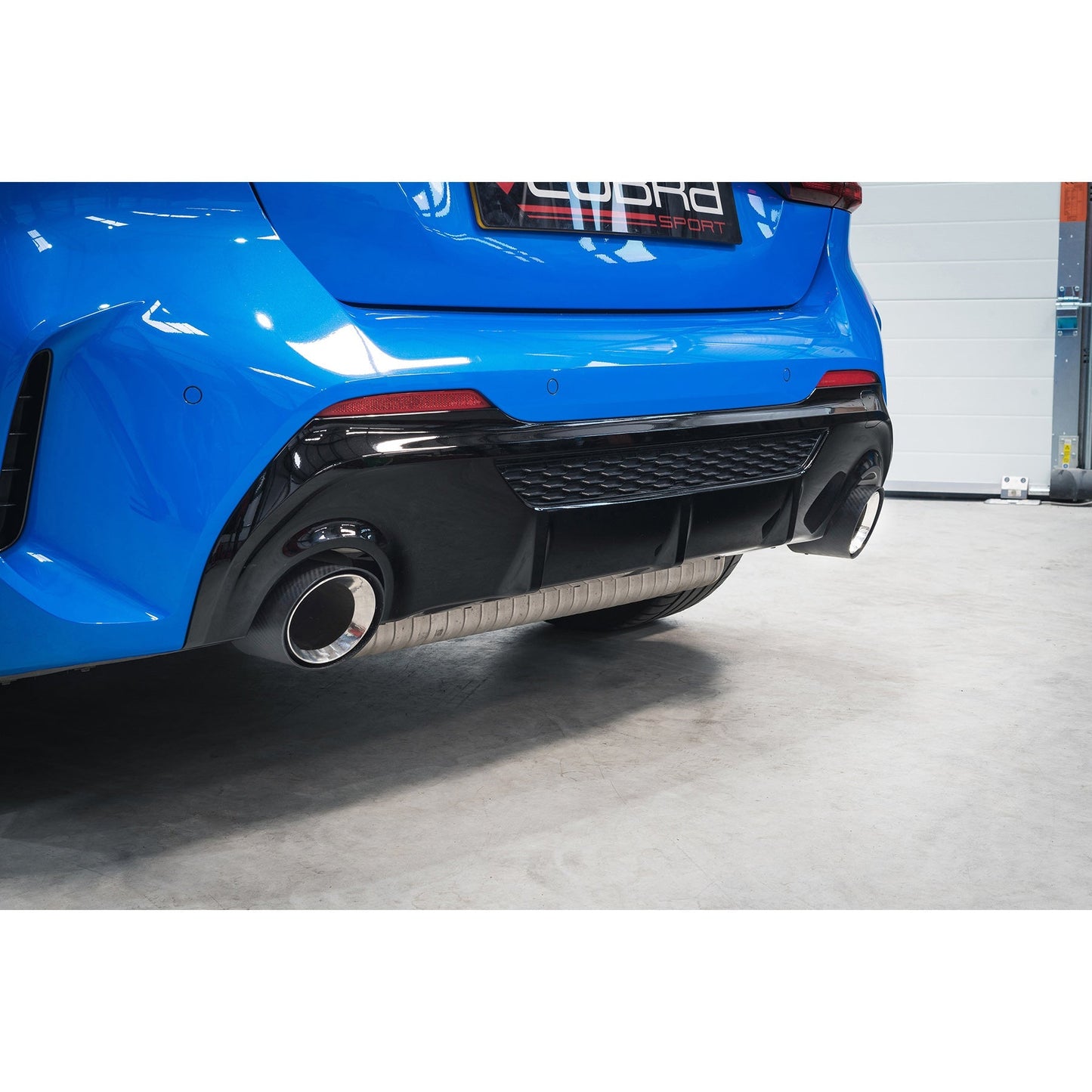BMW 1 Series M135i xDrive F40 Carbon Fibre Exhaust Tips 4.5in (114mm) - Slip-On M Performance Style Tailpipe Tips/Finishers (Pair) - Direct Fit OE Replacement 18309488764 - Cobra Sport B48