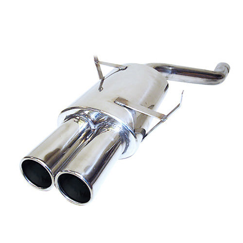 BMW E46 320i Axle-Back Exhaust Rear Silencer/Muffler Back Box/Backbox Replacement | Cobra Sport TP46 Twin 3" Tips | 63.5mm (2.5") Rear Section | Fits 3 Series Saloon Coupe Touring 1998-2005
