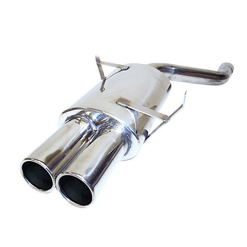 BMW E46 323/323i 3 Series Axle-Back Rear Box / Backbox Performance Exhaust – Rear Silencer/Muffler Upgrade, 2.5in (63.5mm) Bore, Twin 3in (76mm) Tips – Saloon, Coupe, Touring
