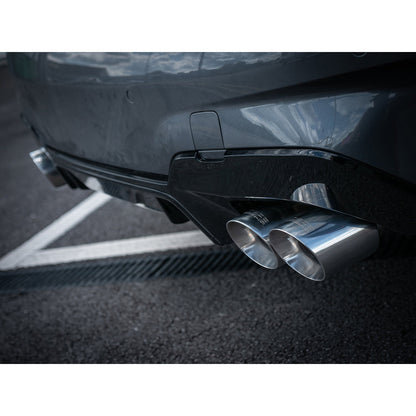 BMW 3 Series (G20) Saloon/Sedan M Sport Rear Diffuser Valance - Quad Exhaust/Quad Tip/Quad Outlet Lower Bumper Insert Panel - Pre-LCI (2019-2022) - Rear Bumper Splitter Trim - Cobra Sport Compatible