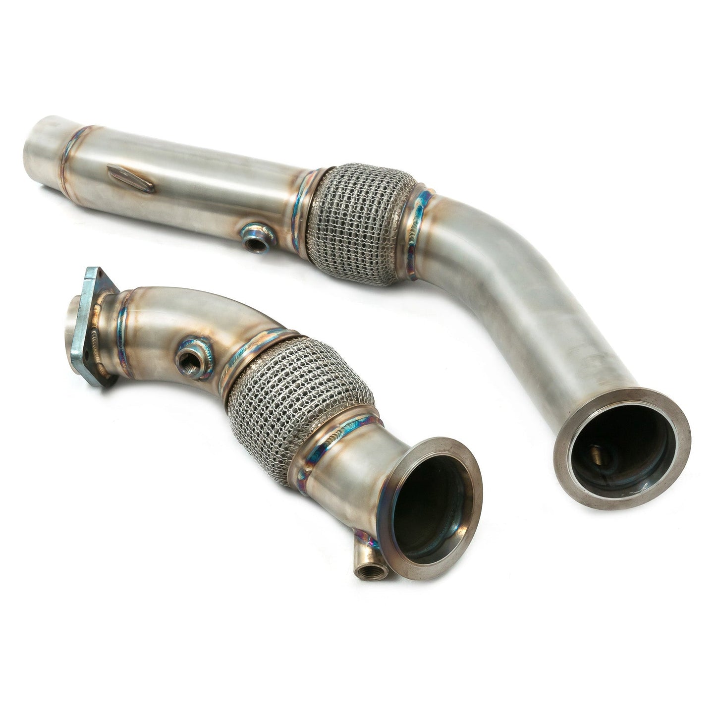 BMW M3 F80 S55 3in (76mm) Catless Downpipes - Primary DeCat/De-Cat Cat Delete Pipes, Turbo Downpipe Upgrade, Pre-OPF/PPF Direct Fit, Track/Off-Road Only Performance Exhaust