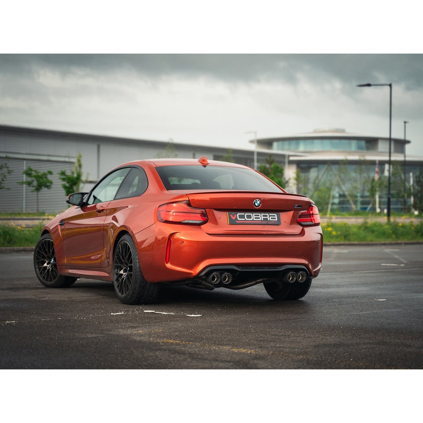 BMW M2 Competition F87 S55 Cobra Sport Venom Axle-Back Exhaust - Back Box Delete / Muffler Delete / Rear Silencer Delete - Non-Valved 3" (76mm) Piping, Quad 4" (101mm) Carbon Tips - UK-Made Race Rear Section
