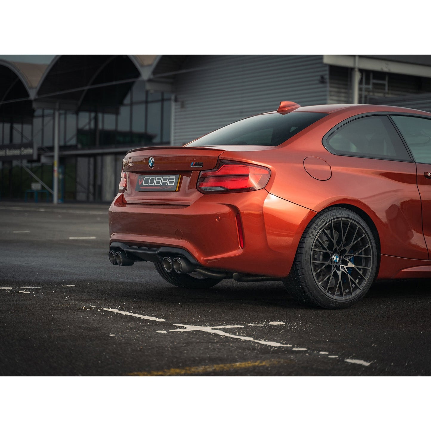 BMW M2 Competition F87 S55 Cobra Sport Venom Axle-Back Exhaust - Back Box Delete / Muffler Delete / Rear Silencer Delete - Non-Valved 3" (76mm) Piping, Quad 4" (101mm) Carbon Tips - UK-Made Race Rear Section