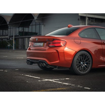 BMW M2 Competition F87 S55 Cobra Sport Venom Axle-Back Exhaust - Back Box Delete / Muffler Delete / Rear Silencer Delete - Non-Valved 3" (76mm) Piping, Quad 4" (101mm) Carbon Tips - UK-Made Race Rear Section