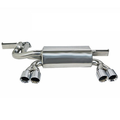 BMW M3 E46 S54 3.2 Axle-Back Rear Section Performance Exhaust Back Box/Backbox - Quad 3 Inch Tips Muffler Rear Silencer Upgrade, Bolt-On to OEM Centre Section