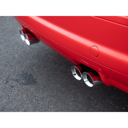 BMW M3 E46 S54 3.2 Axle-Back Rear Section Performance Exhaust Back Box/Backbox - Quad 3 Inch Tips Muffler Rear Silencer Upgrade, Bolt-On to OEM Centre Section