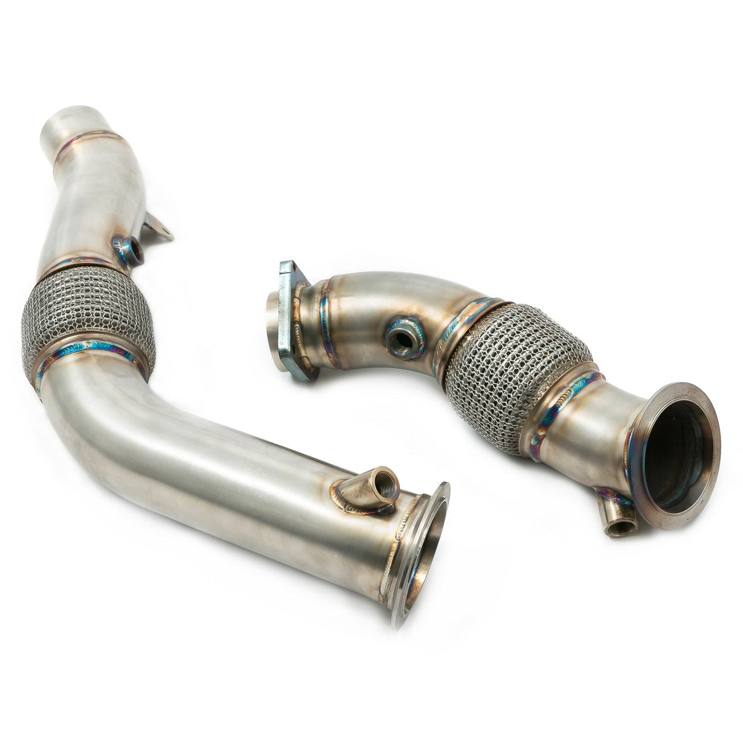 BMW M3 F80 S55 3in (76mm) Catless Downpipes - Primary DeCat/De-Cat Cat Delete Pipes, Turbo Downpipe Upgrade, Pre-OPF/PPF Direct Fit, Track/Off-Road Only Performance Exhaust