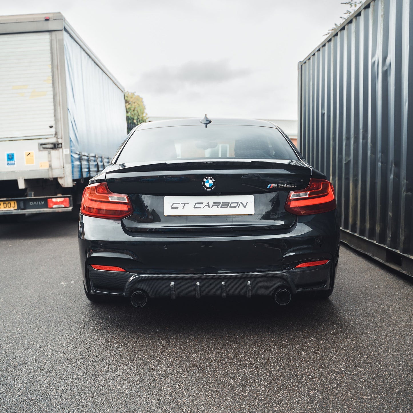 BMW F Series Carbon Fibre Exhaust Tips / Tailpipe Trims (Gloss Black) - Pair/Set of 2 - Twin Exit - F20 F21 F22 F23 F30 F31 F32 F33 M135i M140i M235i M240i 335i 340i 435i 440i - Muffler Tips | Tailpipe Finishers | Tailpipe Ends | B58 N55