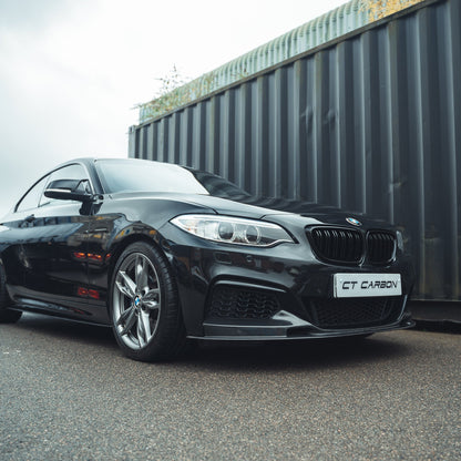 BMW 2 Series F22 Coupe Carbon Fibre/Carbon Fiber Body Kit – M Performance Style / M Sport Look Aero Pack | Full Gloss Carbon Exterior: Front Lip, Side Skirts, Rear Diffuser, Boot Spoiler – Fits 2014-2020 220i 228i 230i M235i M240i – CT Carbon