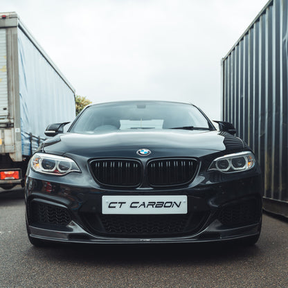 BMW 2 Series F22 Coupe Carbon Fibre/Carbon Fiber Body Kit – M Performance Style / M Sport Look Aero Pack | Full Gloss Carbon Exterior: Front Lip, Side Skirts, Rear Diffuser, Boot Spoiler – Fits 2014-2020 220i 228i 230i M235i M240i – CT Carbon
