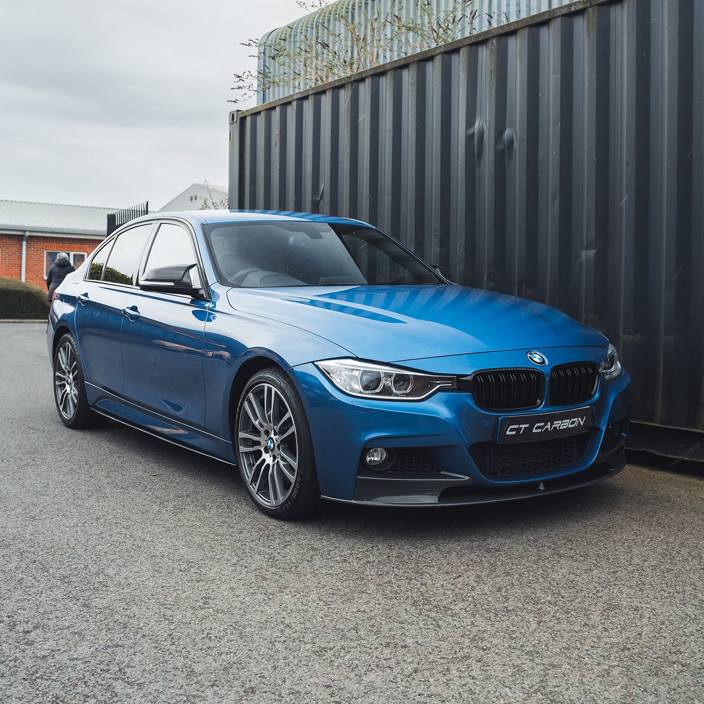 BMW 3 Series F30 Saloon/Sedan Carbon Fibre Body Kit 2011-2019 - M Performance Style Aero Pack: Front Bumper Lip Splitter, Side Skirt Extensions, Rear Diffuser, Boot/Trunk Spoiler - Full Carbon Fiber Kit UK