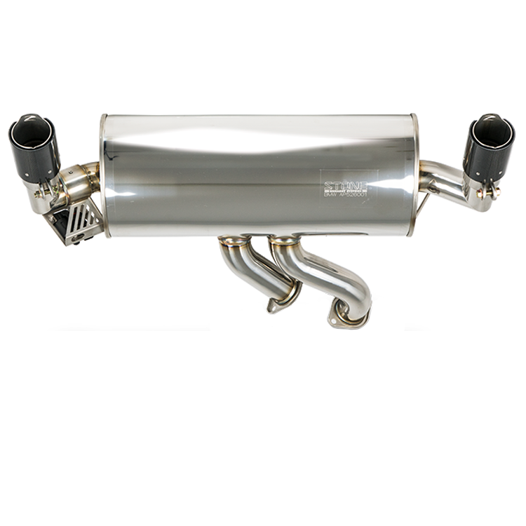 Stone Exhaust BMW 1 Series M140i B58 Valved Cat-Back/Catback Performance Exhaust System (F20/F21) - Switchable Valvetronic Rear Section, OEM Valve Control, No Drone, OPF/GPF Friendly, Back Box + Mid Pipe | AP526A