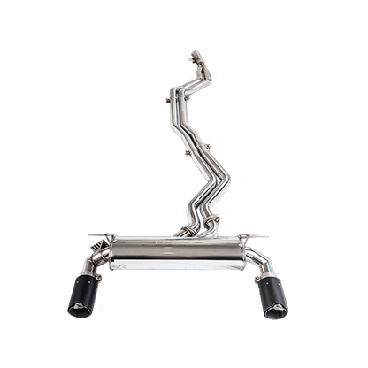 Stone Exhaust BMW 1 Series M140i B58 Valved Cat-Back/Catback Performance Exhaust System (F20/F21) - Switchable Valvetronic Rear Section, OEM Valve Control, No Drone, OPF/GPF Friendly, Back Box + Mid Pipe | AP526A