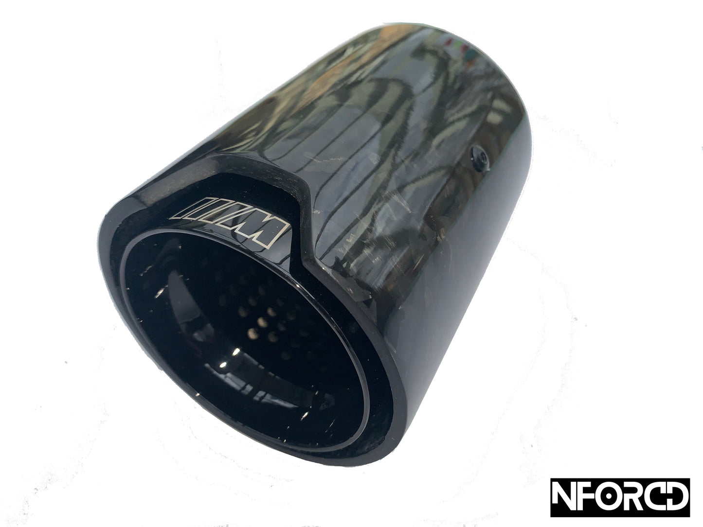 BMW Forged Carbon Fibre Exhaust Tips - Black | M Performance Style Clamp-On Tailpipe Trims with Hidden Clamp | 63-67mm / 67-72mm Inlet | UK Stock | Fits BMW 1 2 3 4 5 Series, M2 M3 M4 M5