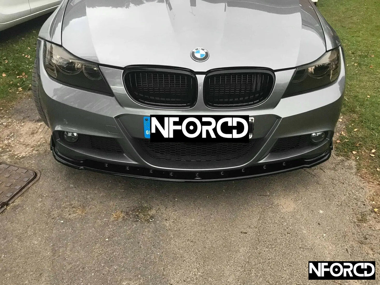 KSB Gloss Black Front Lip / Splitter / Chin Spoiler / Air Dam for BMW 3 Series E90 E91 M Sport LCI (Facelift) 2008-2011 - ABS Plastic Front Bumper Extension, Piano Black, Saloon & Touring, UK Made