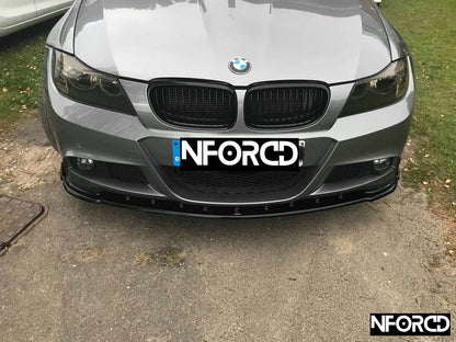 KSB Gloss Black Front Lip / Splitter / Chin Spoiler / Air Dam for BMW 3 Series E90 E91 M Sport LCI (Facelift) 2008-2011 - ABS Plastic Front Bumper Extension, Piano Black, Saloon & Touring, UK Made