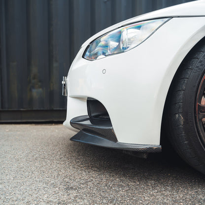 BMW M3 E90/E92 (2007-2013) Carbon Fibre Front Bumper Canards – M Performance (MP) Style Dive Planes / Corner Splitters / Aero Fins – CT Carbon Front Flicks