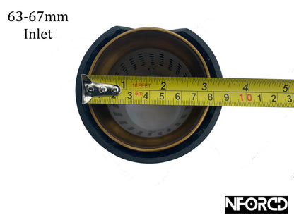 BMW Blue Forged Carbon Fibre Exhaust Tips – Tailpipe Finishers/Muffler Tail Trim, Clamp-On Slip Fit, Hidden Clamp, M-Style – 63–67mm & 67–72mm Inlet (Single) – UK Stock