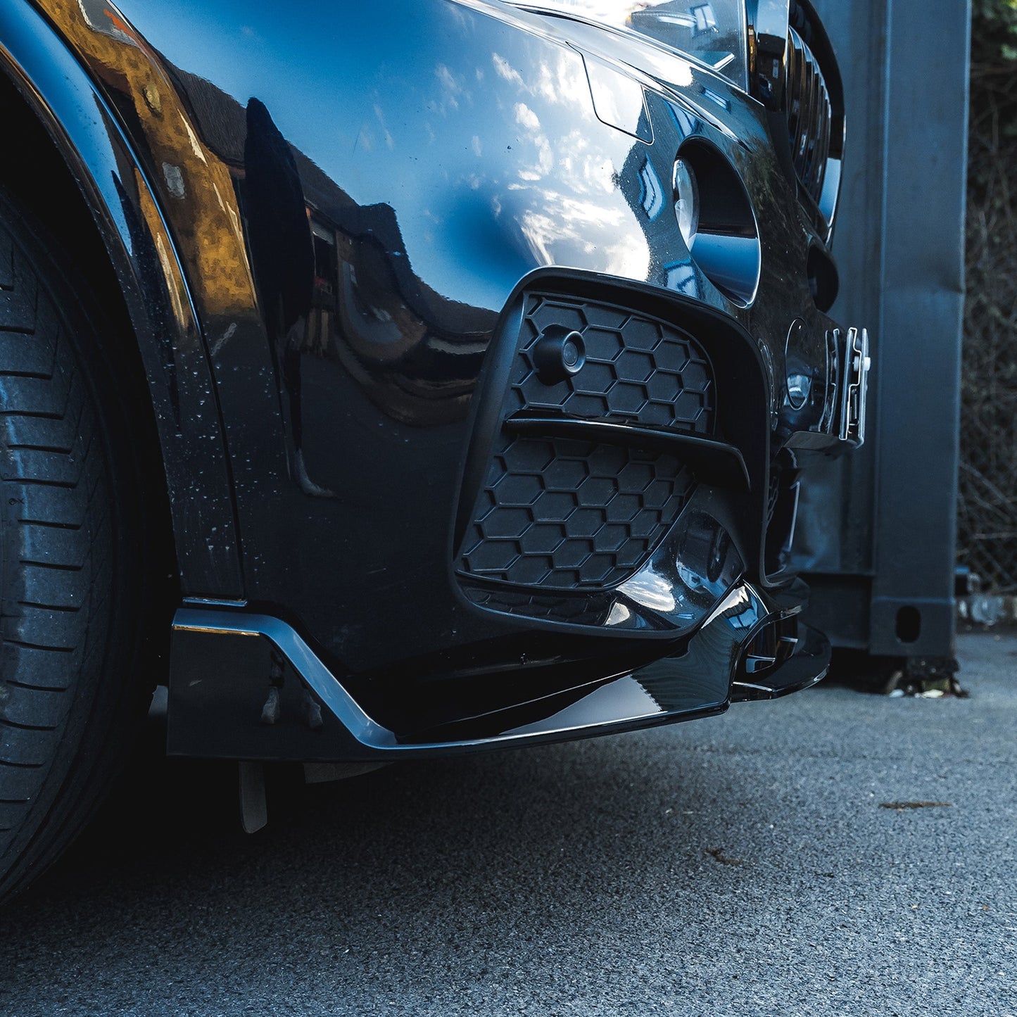 BMW X5 F15 Body Kit 2014-2018 High Gloss/Piano Black Aero Styling Pack - Front Lip Splitter, Side Skirt Extensions, Rear Diffuser Valance, Roof Spoiler - Black Pack Shadowline Exterior Upgrade