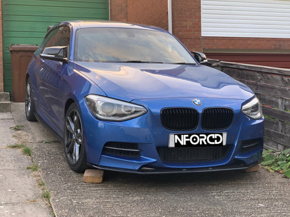 BMW 1 Series M135i Pre-Facelift Pre-LCI (F20/F21) Full Body Kit - Splitter, Side Skirts, Rear Spats, Rear Diffuser, Gloss Black Spoiler & Kidney Grilles, M Performance Style Mirror Covers - Direct Fit, No Paint, UK