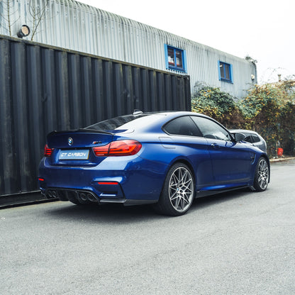 CT Carbon BMW M3/M4 F80 F82 F83 (F8X) Carbon Fibre Side Skirts, 3D-Style Gloss | Side Skirt Extensions, Side Blades, Rocker/Sill Extensions | Fits 2014-2020 M3 Saloon, M4 Coupe & Convertible