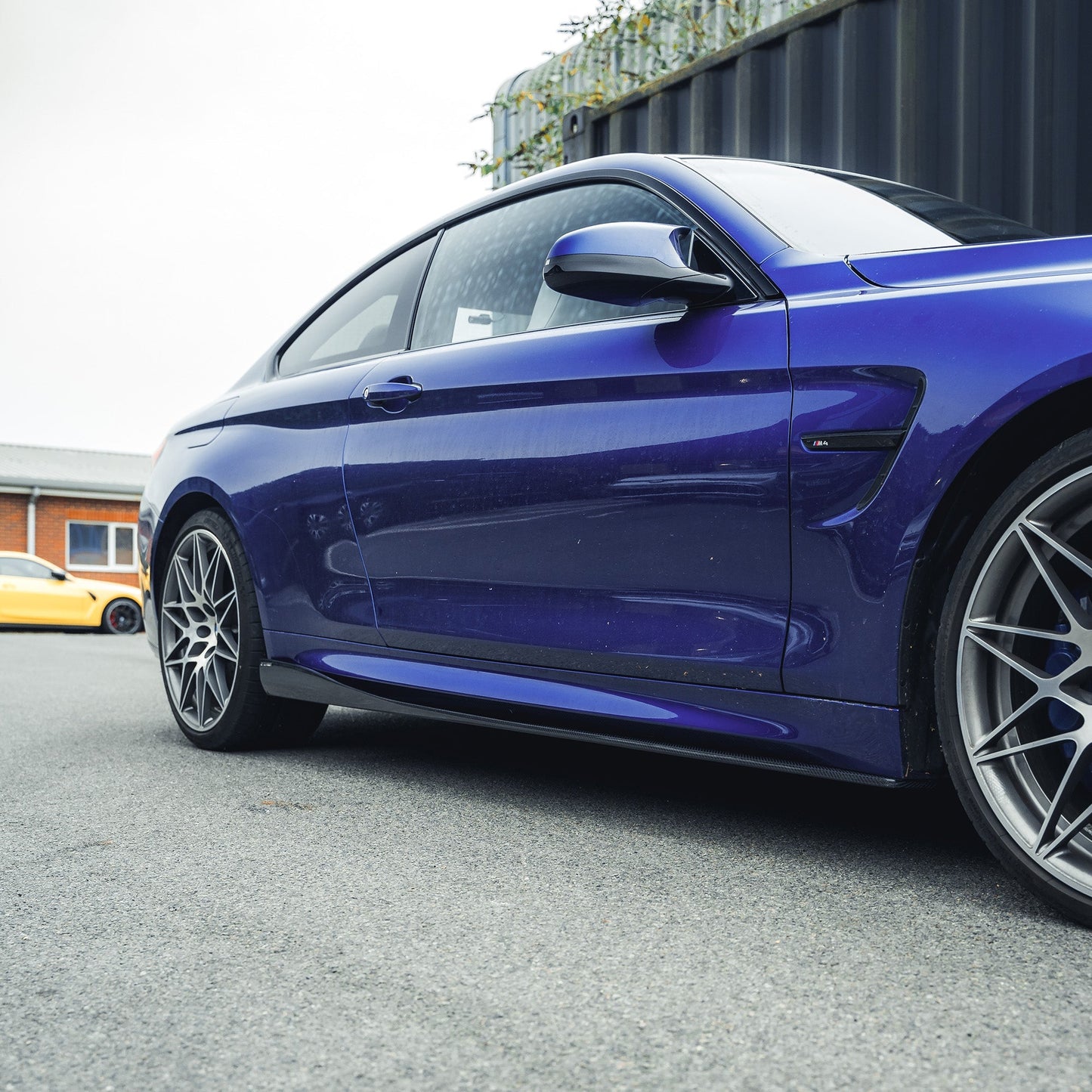 BMW M3/M4 F80 F82 F83 (F8X) 2014-2020 Carbon Fibre Side Skirt Extensions / Rocker Panels / Sill Blades – 3D Design Gloss Carbon Side Splitters by CT Carbon